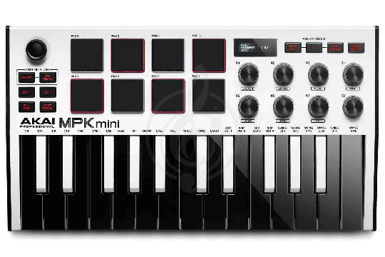 Изображение AKAI MPK MINI 3 WHITE - Midi-клавиатура