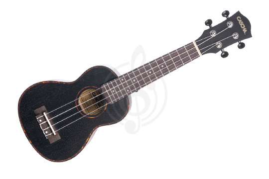 Изображение Cascha HH-2305 Mahogany Series - Укулеле тенор, с чехлом, черный