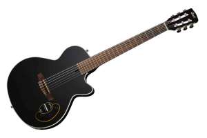 Изображение Cort Sunset-Nylectric-BK-WBAG Sunset Series - Электрогитара, нейлоновые струны, черная, с чехлом