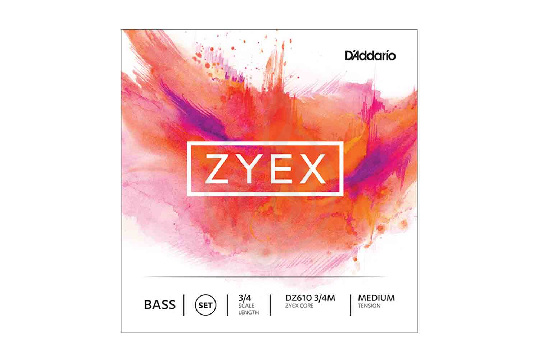 Изображение D'Addario DZ610-3/4M Zyex - Комплект струн для контрабаса размером 3/4, среднее натяжение