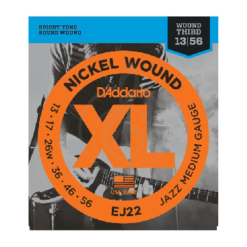 Изображение D`Addario EJ22 NICKEL WOUND Струны для электрогитары Jazz Medium 13-56
