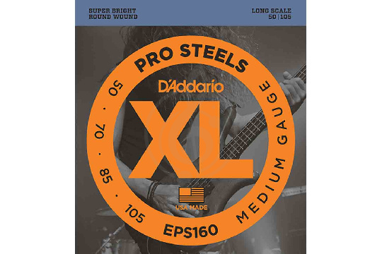 Изображение D'Addario EPS160- струны для 4 стр.БАС-гит, ProSteels/Long, 50-135