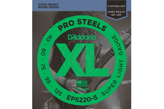 Изображение D'Addario EPS220-5 - струны для 5-стр. БАС-гит, Long, 40-125