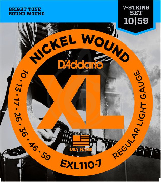Изображение D'Addario EXL110-7 Струны для 7-ми электрогитары 10-59