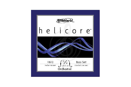 Изображение D'Addario H610-3/4M Helicore Orchestral - Комплект струн для контрабаса 3/4