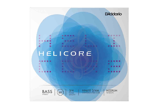 Изображение D'Addario HH610-3/4M Helicore - Комплект струн для контрабаса 3/4