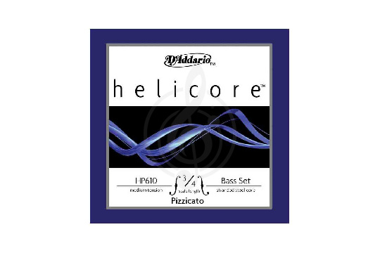 Изображение D'Addario HP610-3/4M Helicore Pizzicato - Комплект струн для контрабаса 3/4