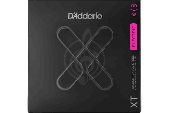 Изображение D`Addario XTE0942 XT Комплект струн для электрогитары, никелированные, 9-42, с покрытием