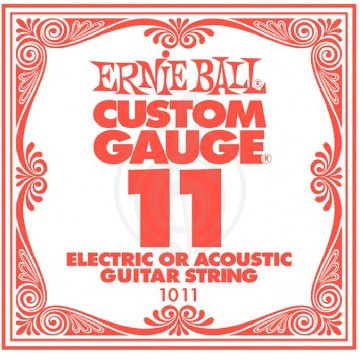 Изображение Ernie Ball 1011 струна для электро и акуст гитар, Размер: 011 