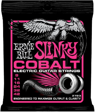 Изображение Ernie Ball 2723 струны для эл.гитары Cobalt Electric Super Slinky (9-42)