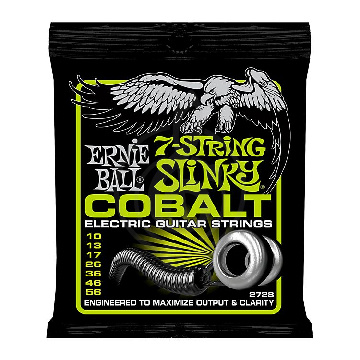 Изображение Ernie Ball 2728 струны для 7стр. эл.гитары Cobalt Electric Regular Slinky 7 (10-56)