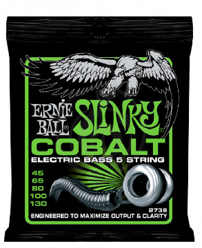 Изображение Ernie Ball 2736 струны для 5-струнной бас-гитары Cobalt Bass Slinky 5 (45-65-80-100-130) обмотка коб