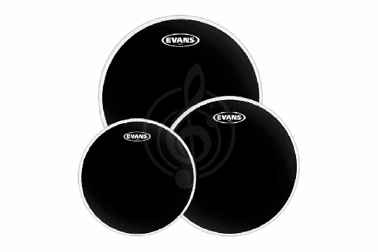 Изображение Evans ETP-CHR-F Black Chrome Fusion - Набор пластика для том барабана 10", 12", 14"