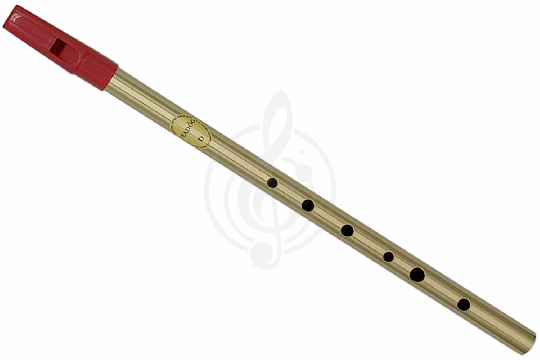 Изображение Feadog Brass D Whistle Red Top - Тин Вистл, D (ре)
