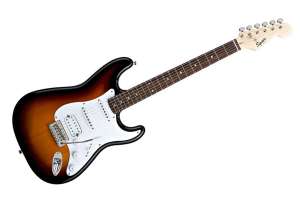 Изображение FENDER SQUIER BULLET STRAT TREMOLO HSS Brown Sunburst - Электрогитара