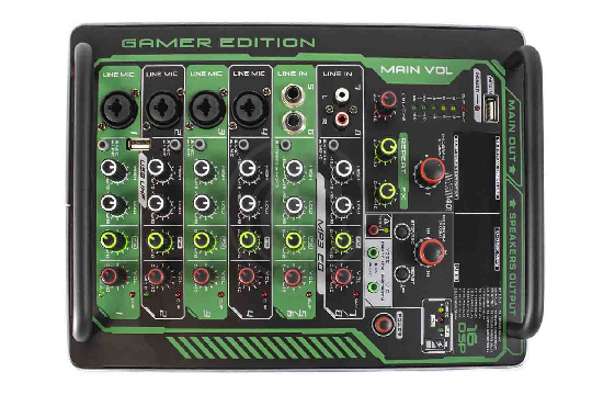 Изображение GrandVox MP8X - Активный микшерный пульт с аккумулятором
