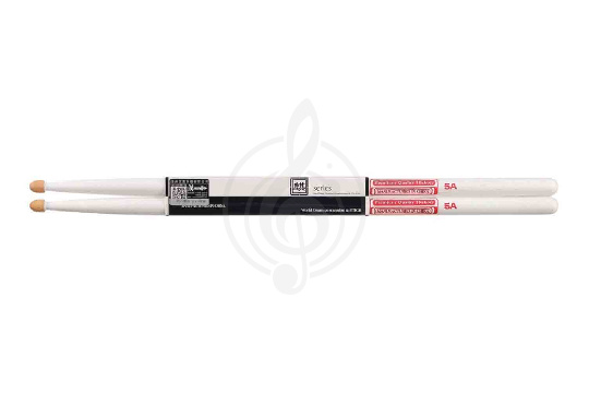 Изображение HUN 10103004 Colored Series QI 5A WHITE - Барабанные палочки, орех гикори, белые