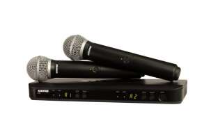 Изображение SHURE BLX288E/PG58 M17 вокальная двухканальная радиосистема с ручными передатчиками PG58