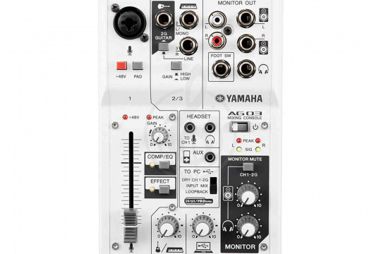 Изображение Yamaha AG03Y Микшерный пульт с USB-аудиоинтерфейсом