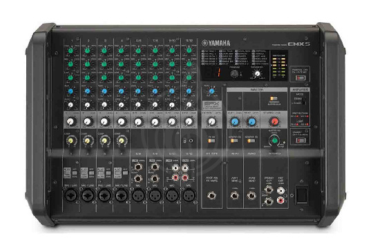 Изображение Yamaha EMX5 - Микшерный пульт со встроенным усилителем, 2 х 370Вт/ 8Ом
